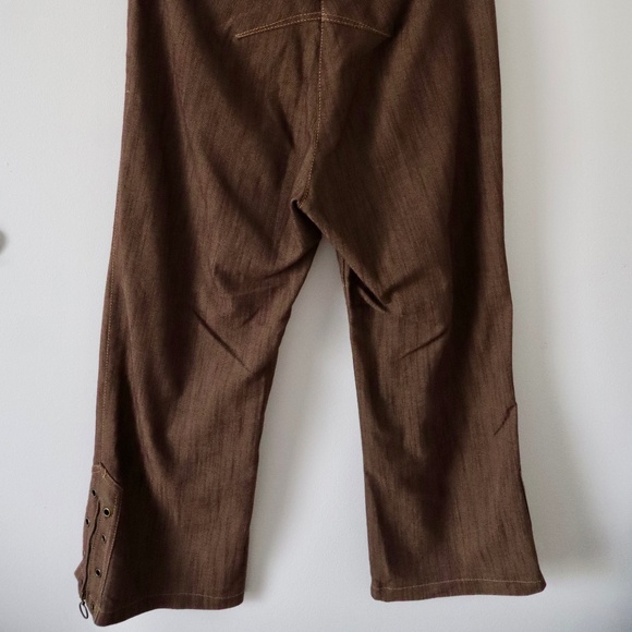 Casual Grommet Zipper Brown Structured Pants - Picture 9 of 9